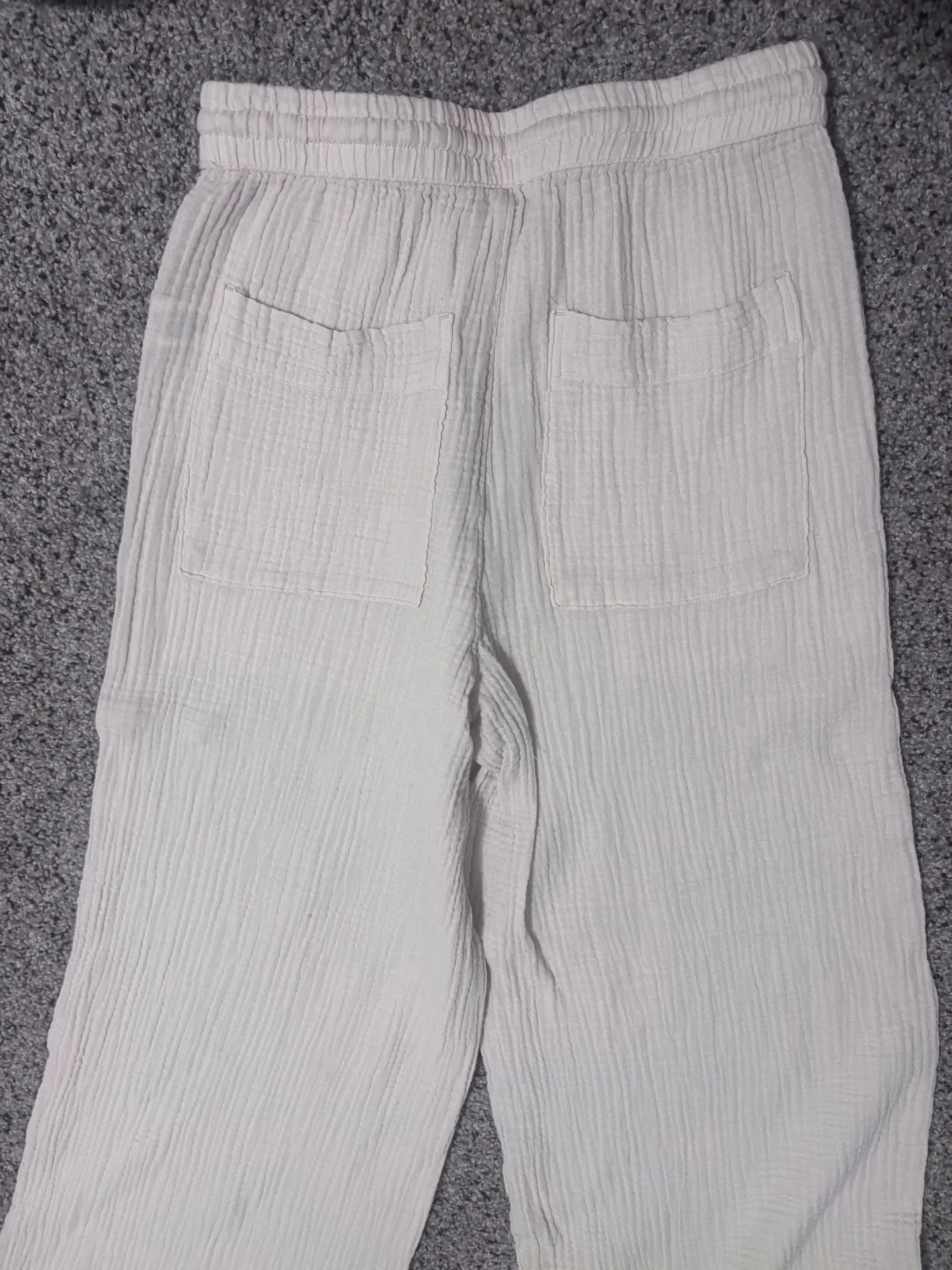 Ivory Linen Pants White Size undefined - Image 5