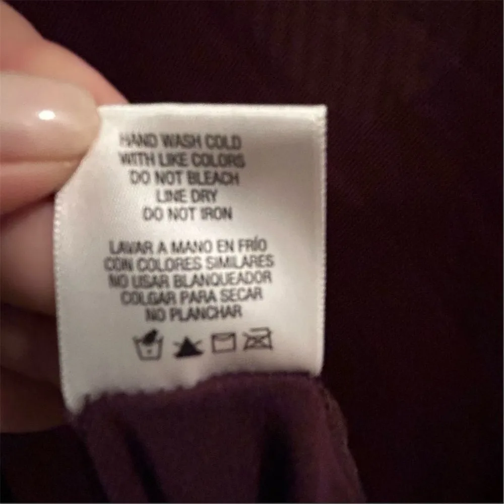 Nicki Minaj Women's 3X Burgundy Long Sleeve Mock Neck  Slip Dress Sheer Overlay - Image 7