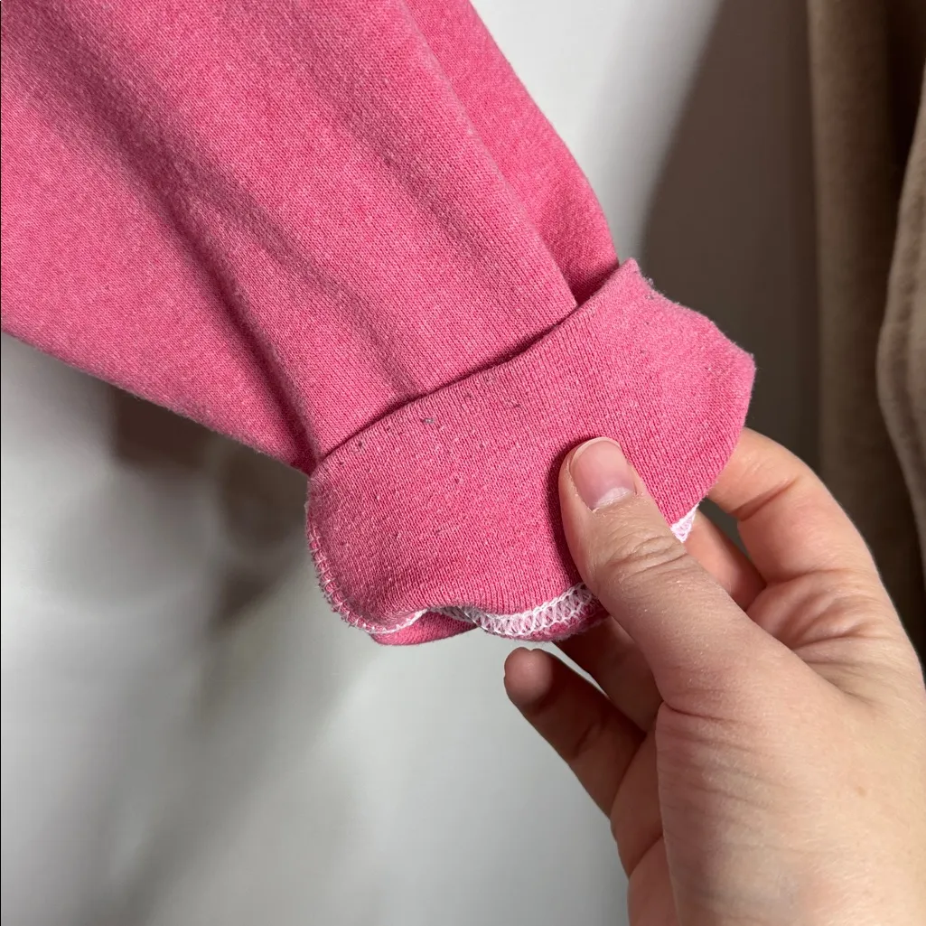 Project Social T Pink Smiley Heart Eyes Graphic Sweatshirt USA Cozy Cotton L-XL - Image 4