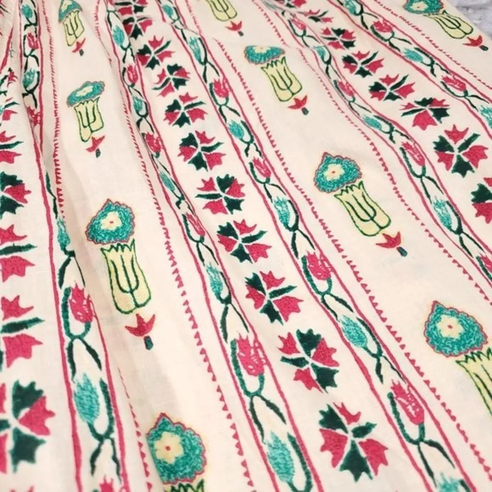 Haute Hippie India Tribal Bohemian Festival Pants Elastic Waist Cowrie Medium - Image 3