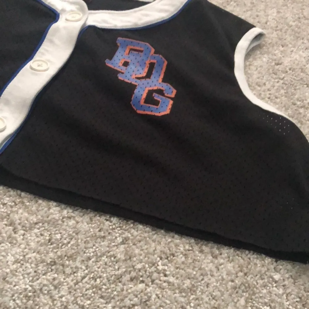 BDG crop mesh vest button open front top, size medium - Image 10