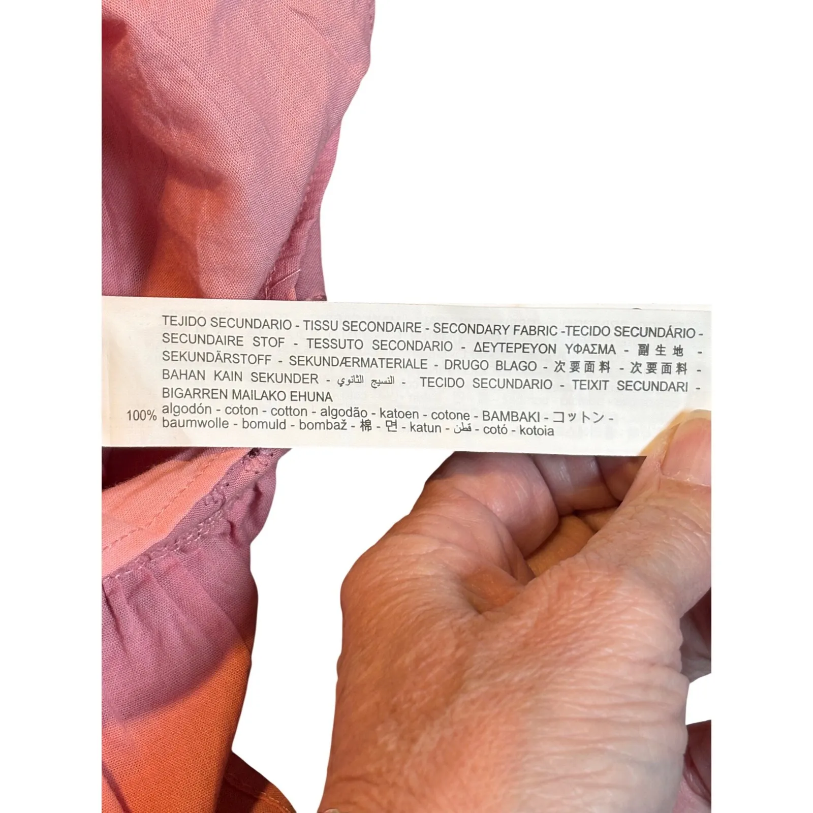 ZARA Pink Eyelet Embroidered Puff Sleeve Ruffle Hem Mini Dress Size Large NWOT - Image 9