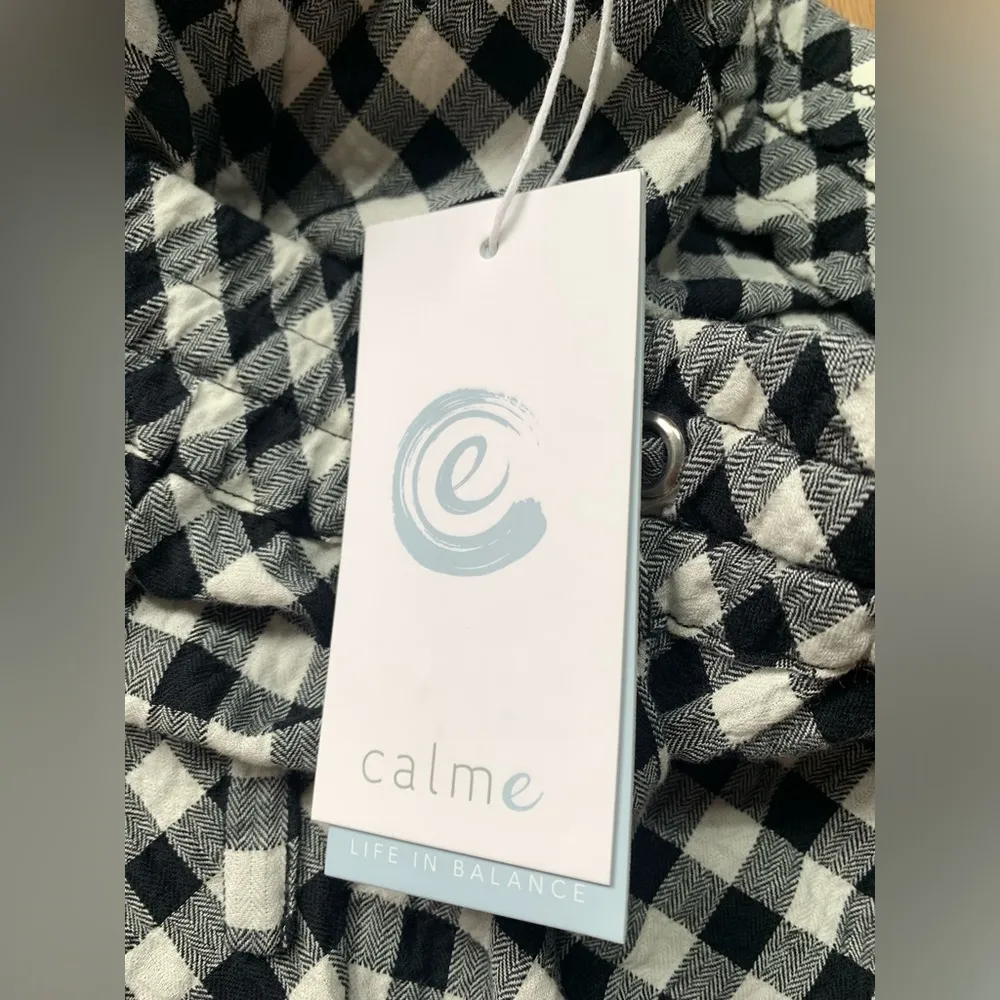 NWT Calme Johnny was drawstring a-line short XS black white - Image 5