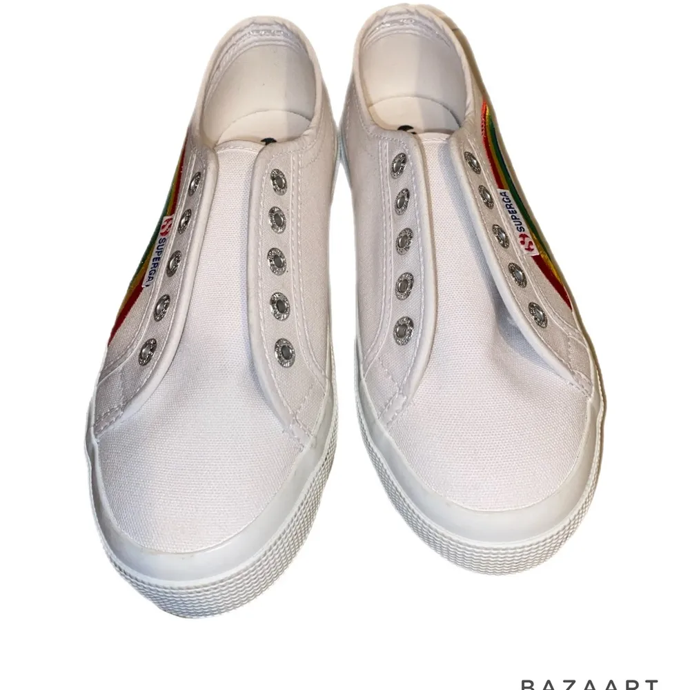 Rainbow embroidered shoes - Image 2