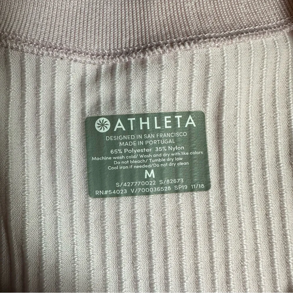 Athleta Athletic Short Sleeve Ribbed Activewear Top Short Medium - Image 5