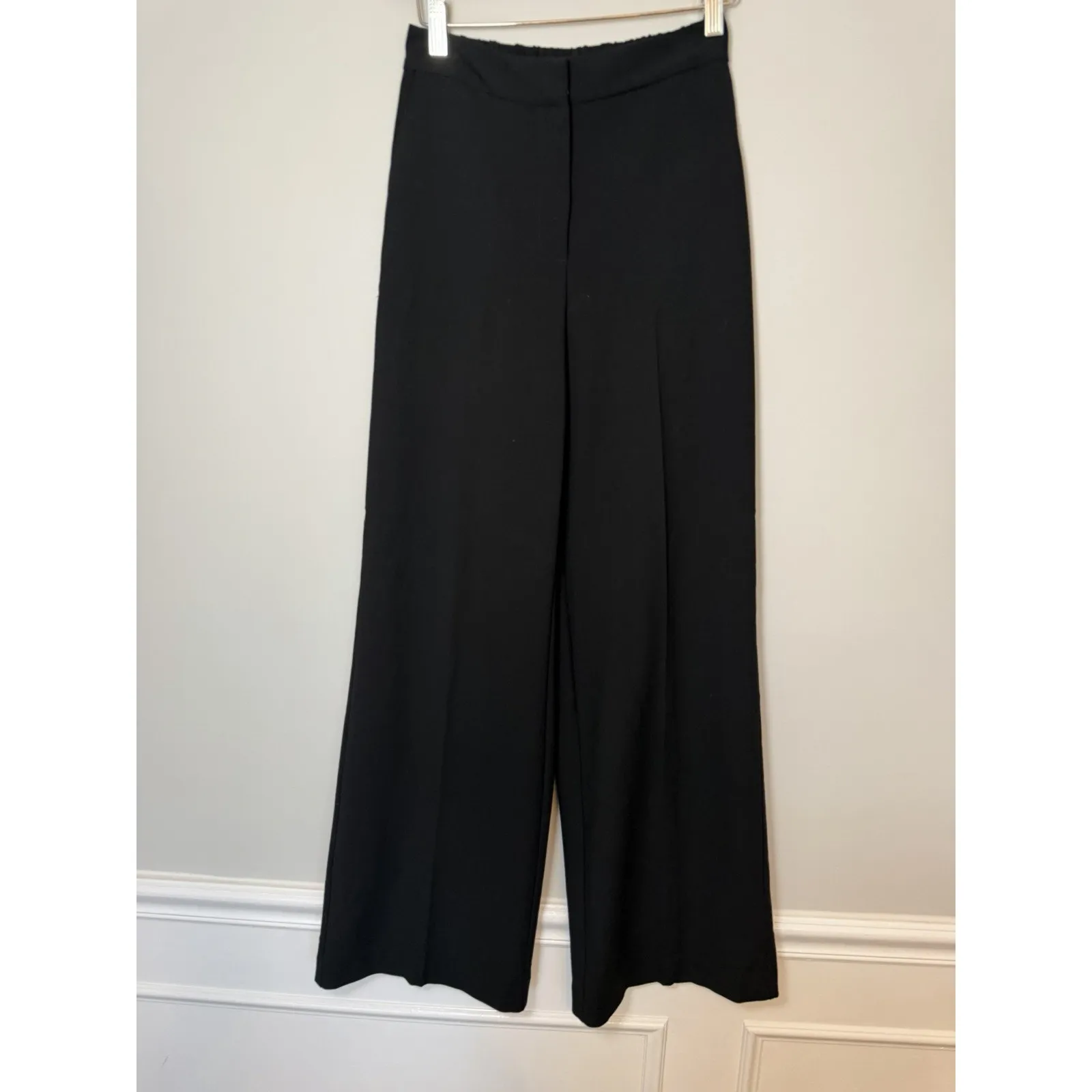 Nordstrom High Rise Wide Leg Trousers Women Pants Size 0 Black Elastic Back NWT - Image 5