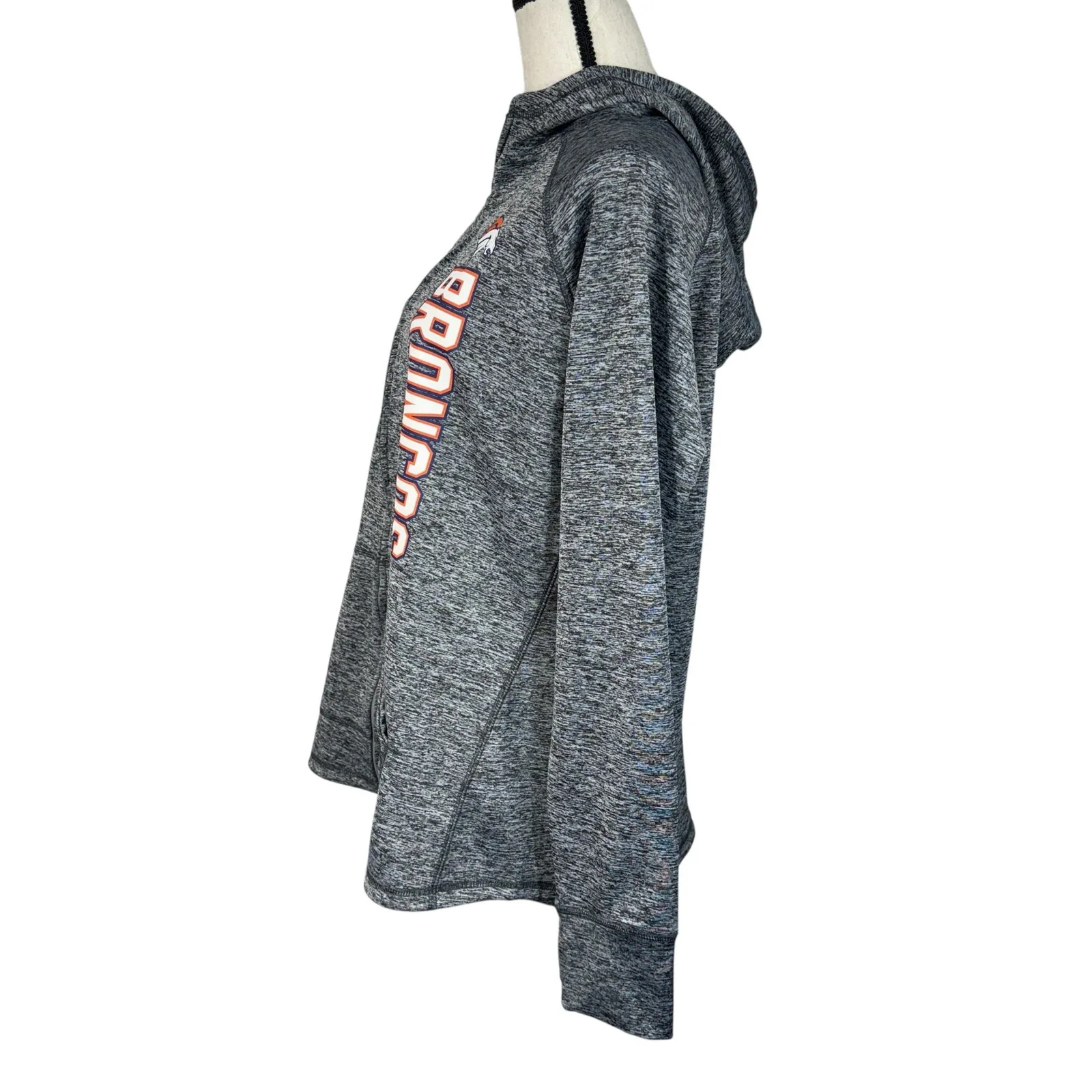 NFL Team Apparel Denver Broncos Womens XX-Large Jacket Full-Zip Hooded Pockets - Image 8