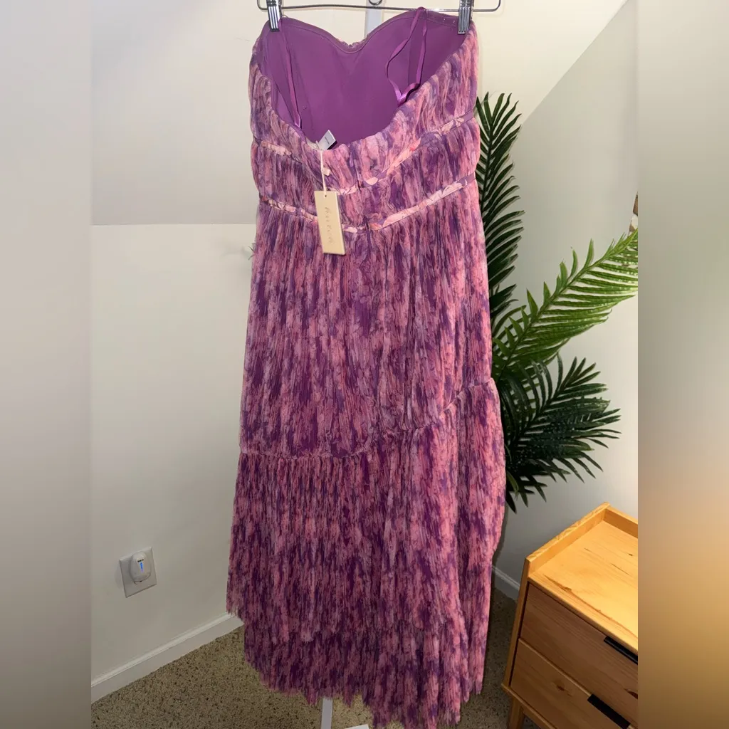 Hutch Renza Strapless Tulle Gown Anthropologie 4 purple vintage NWT - Image 5