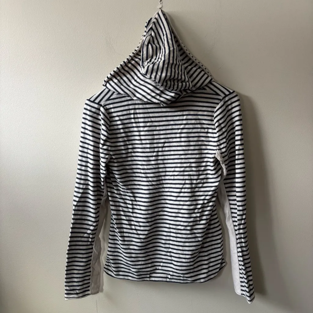 Roxy Striped V-Neck Hoodie - Image 6