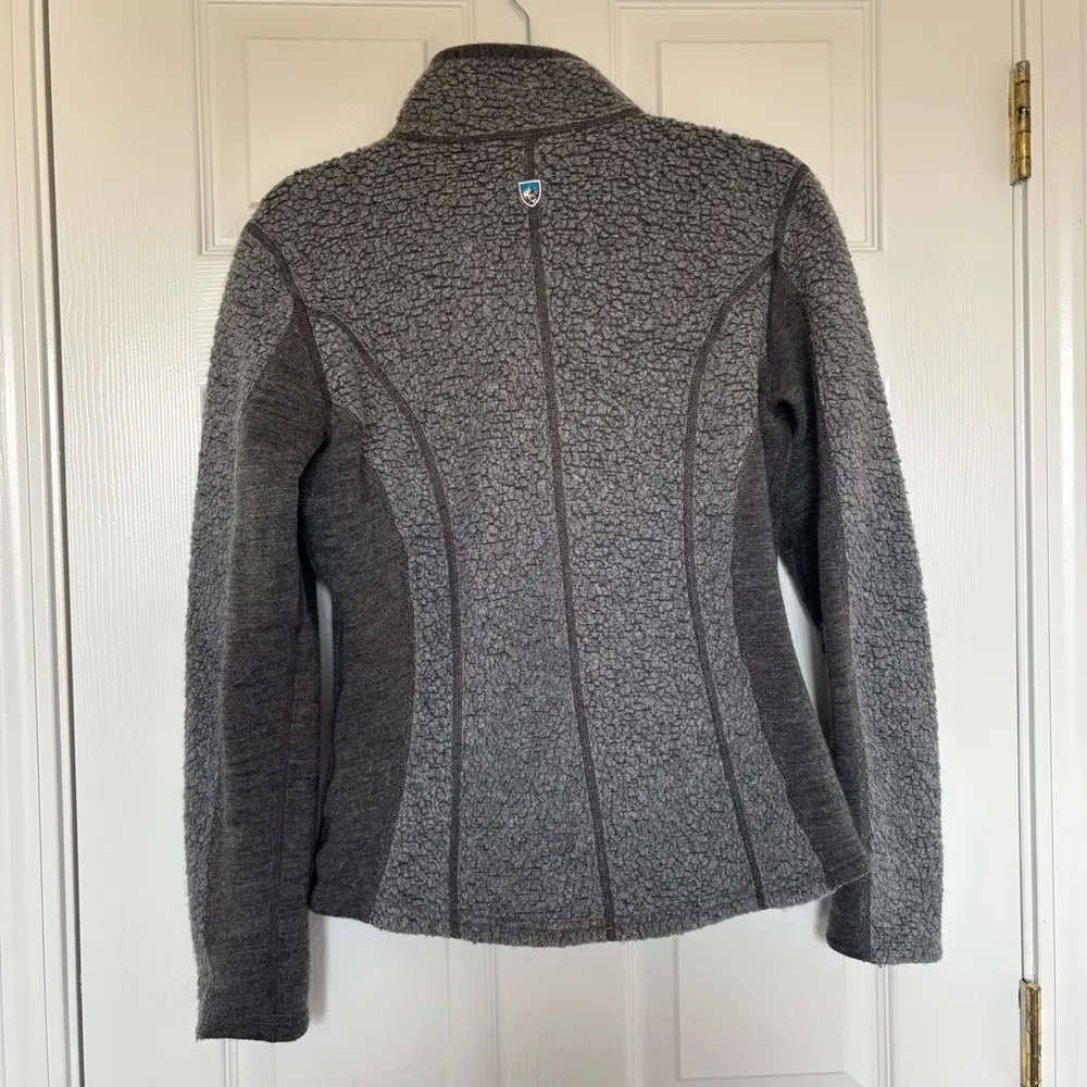 Kuhl Women's Kozet Gray Wool Blend Sherpa Long Sleeve Jacket Size Medium - Image 7