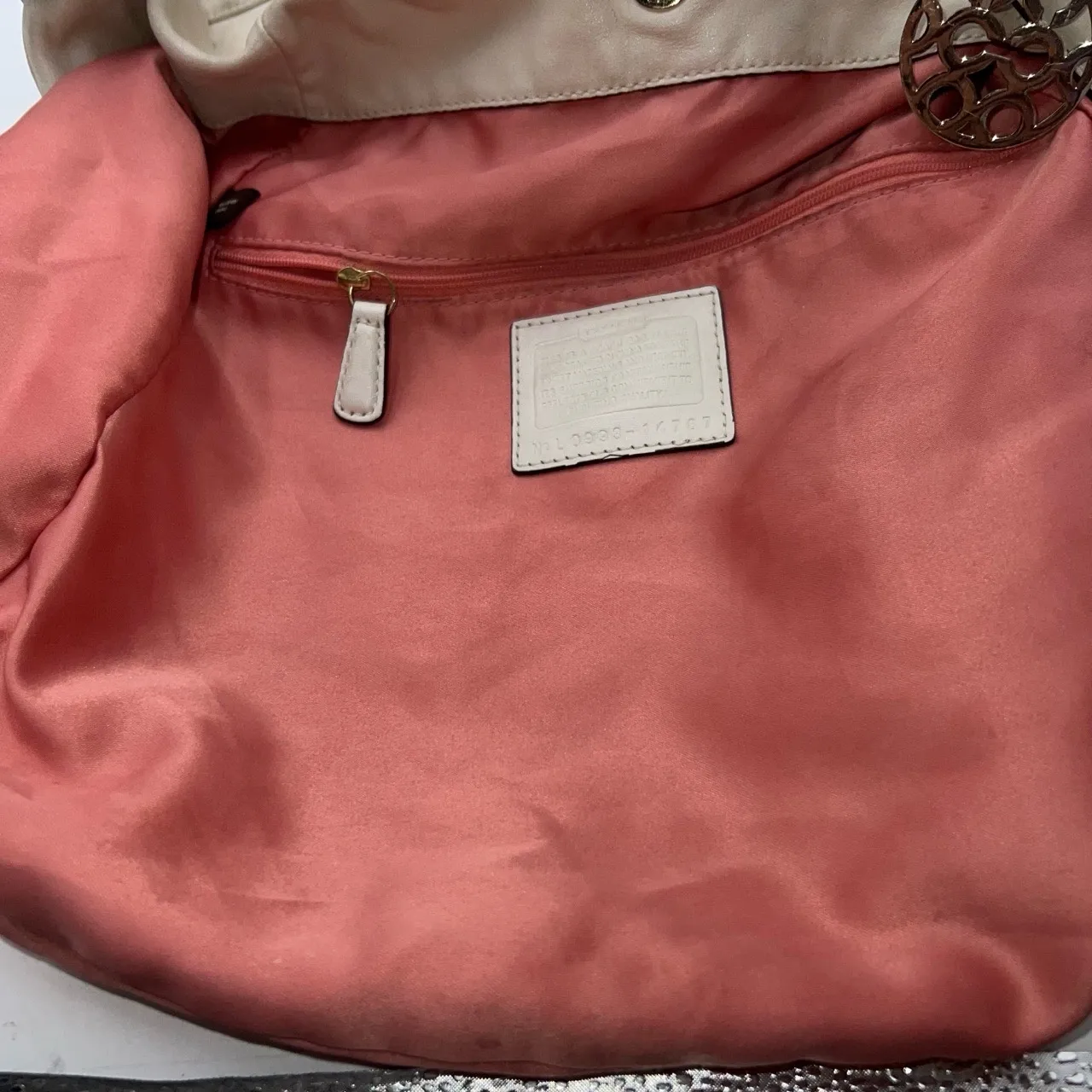 Coach Kristin Rouched Drawstring Hobo Bag in Chalk - Image 13