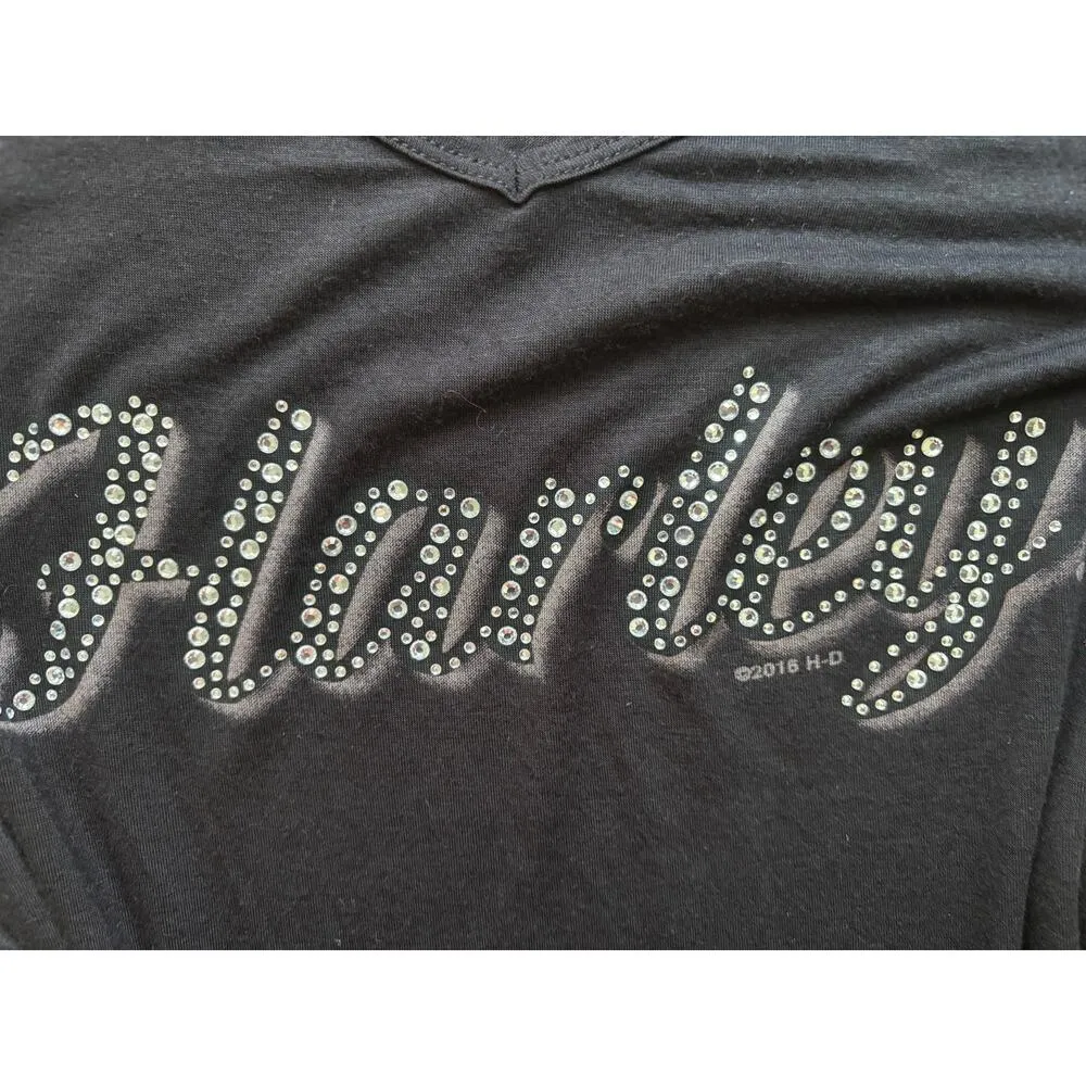 Harley Davidson Bling half sleeve top Large - Image 4