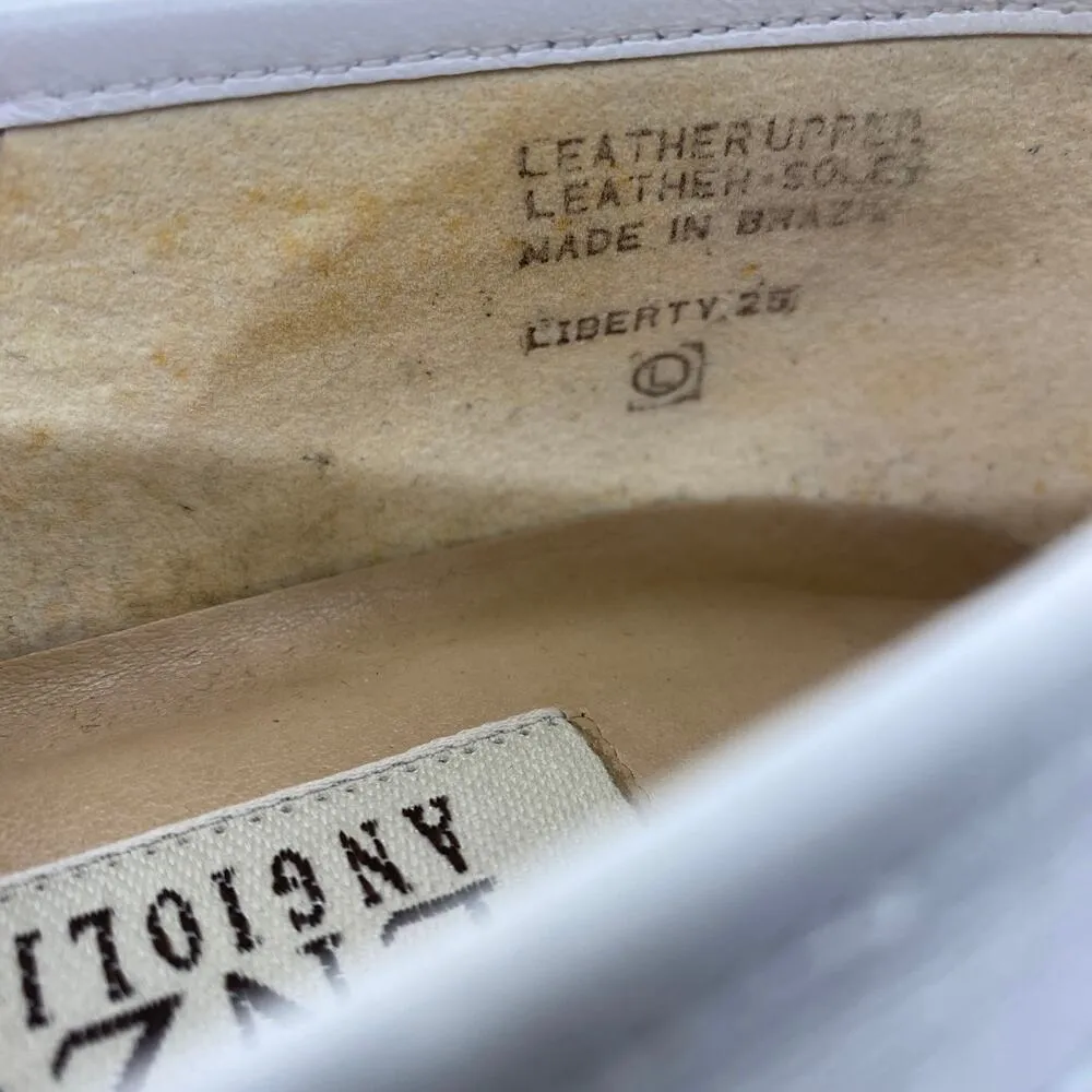 Enzo Angiolini White Liberty 25 leather Loafers Flats womens sz 8N - Image 6