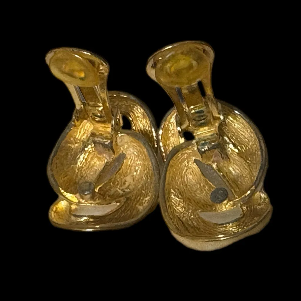 Vintage Christian Dior gold-tone knot clip-on earrings - Image 5