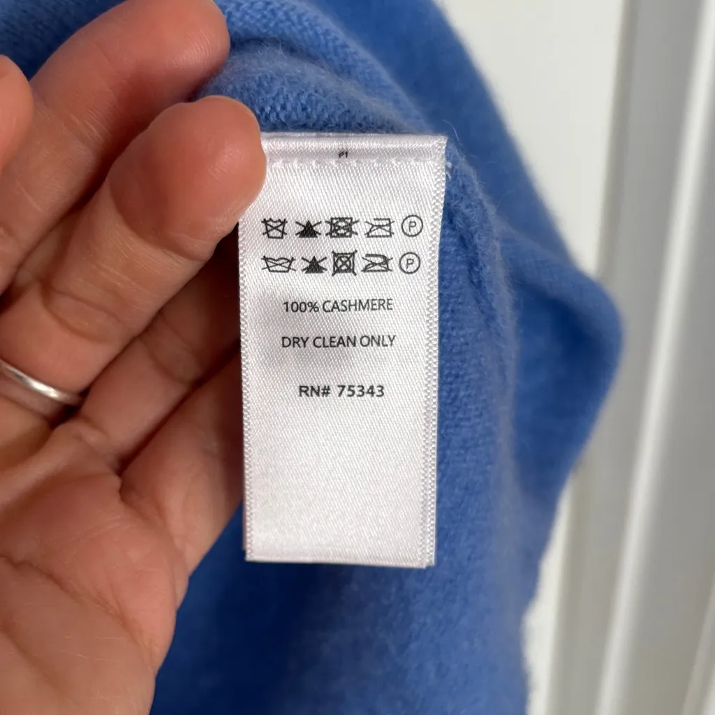 Jones New York Women's Light Blue Crew Neck Cashmere Sweater - Image 3