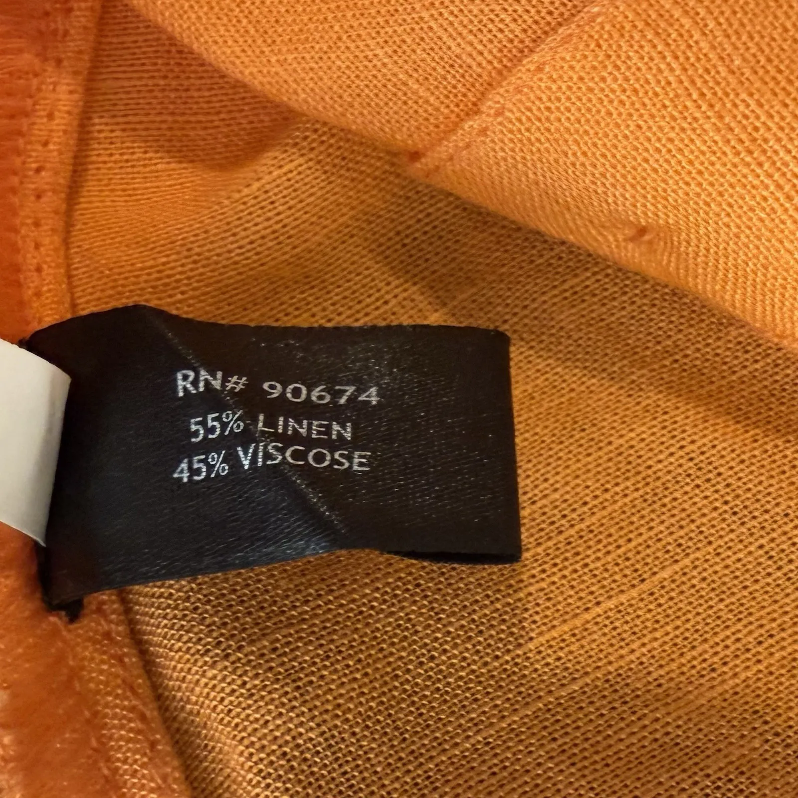 Boston Proper Linen Sleeveless Button Front Shirt Womens Size Small Orange‎ - Image 7