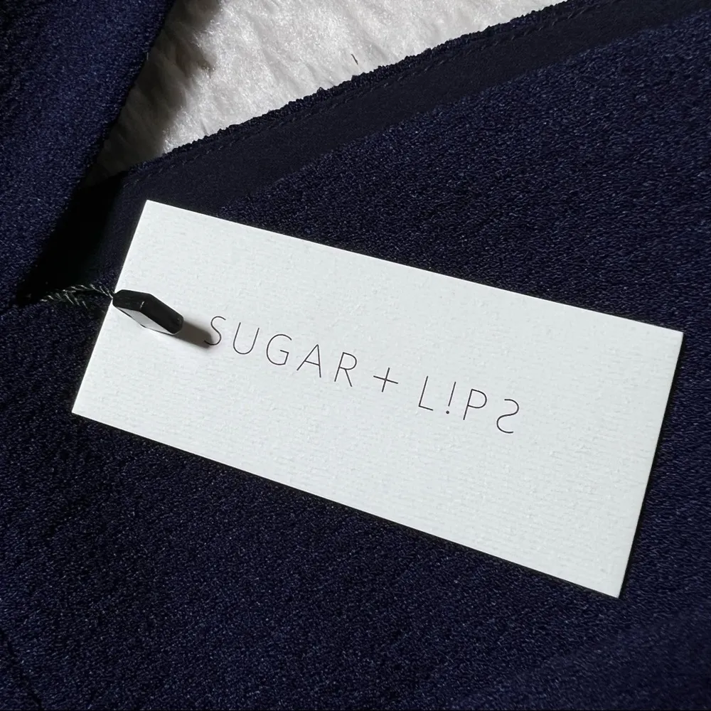 NWT Sugarlips Navy Blue V Neck Mini Dress - Image 13