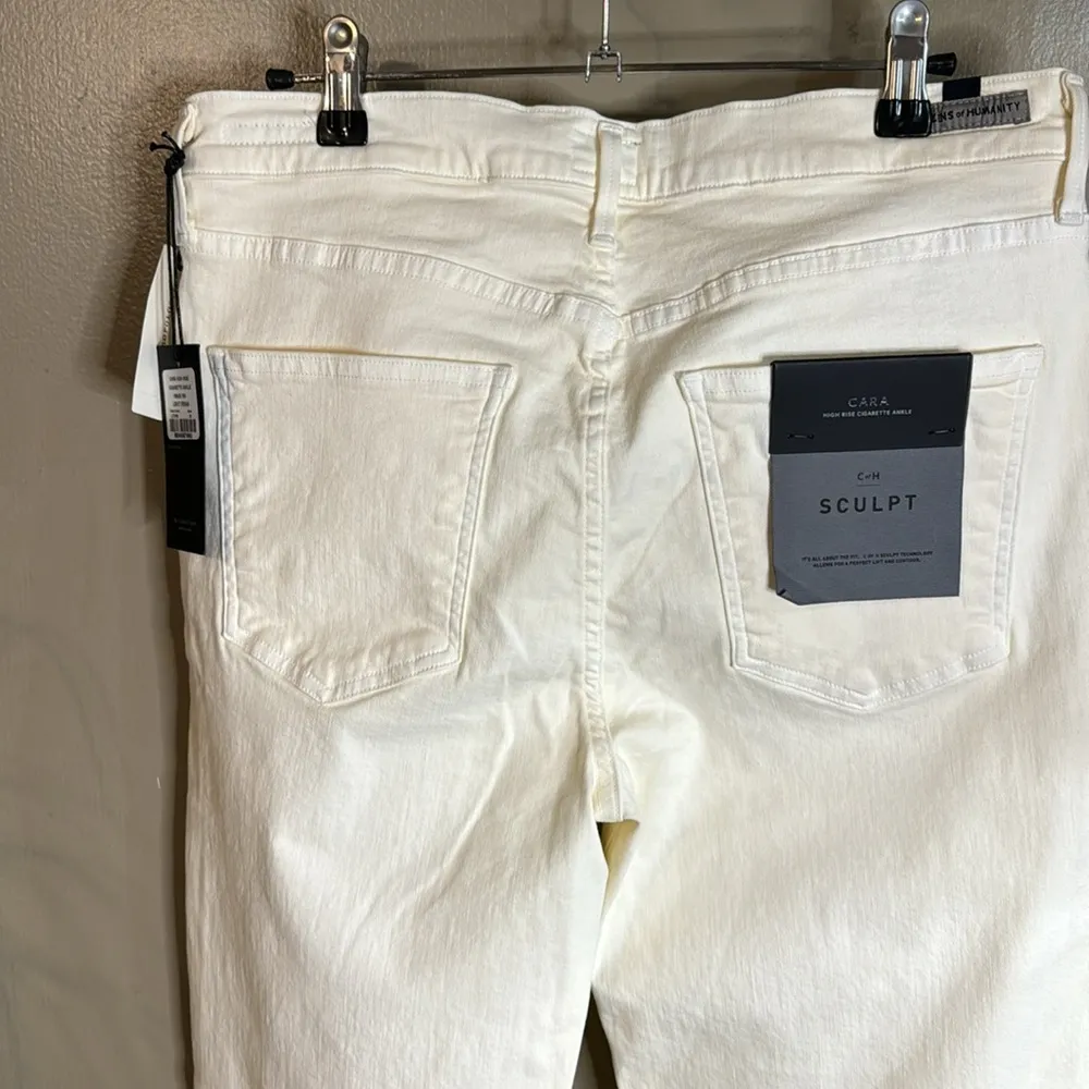 NWT Citizens CARA high rise cigarette light cream sculpt pants size 31 - Image 6