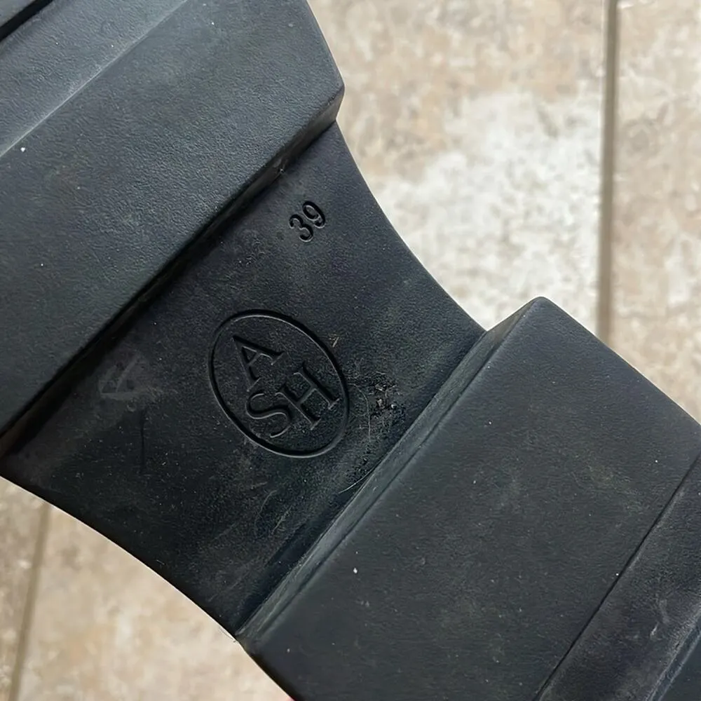 Ash Mastro Leather Pull-On Combat Boots White - Image 14