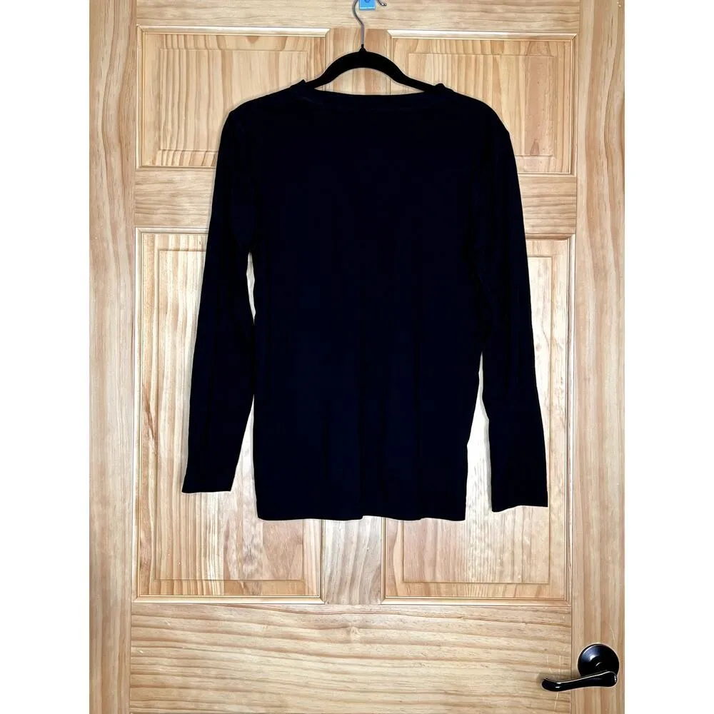 Thereabouts women's XL shirt black/pink howling wolf T - Image 2