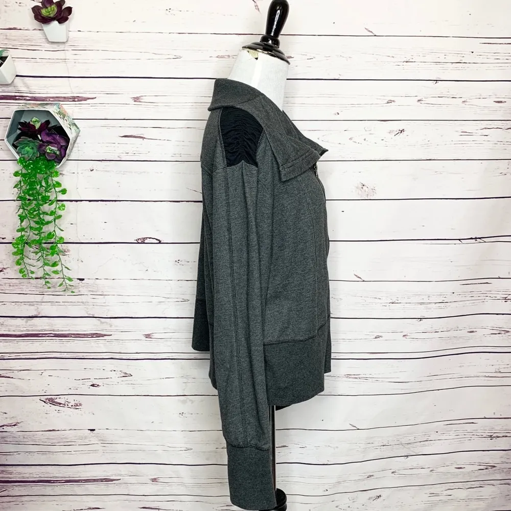 Champion Gray Cropped Full Zip Thumbhole Athletic Jacket Women’s Size XXL - Image 6