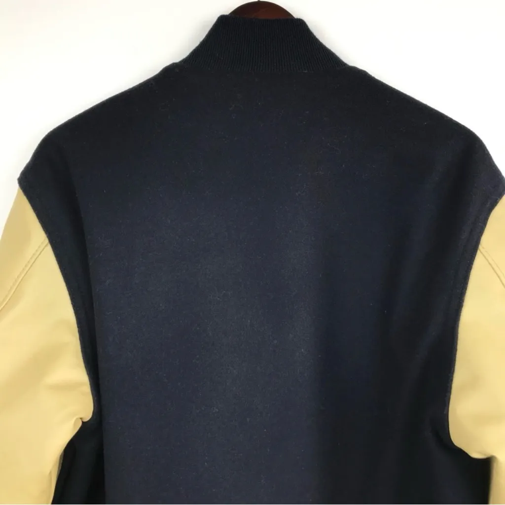 Holloway Unisex Letterman Virgin Wool Varsity Jacket Size S Vinyl Sleeves - Image 7