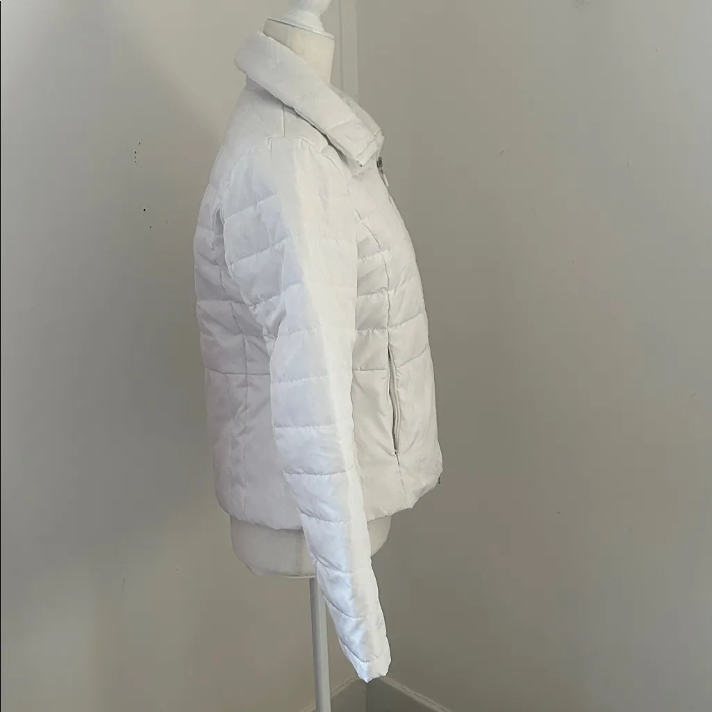 Kenneth Cole Reaction White Down Puffer Jacket sz S - Image 4