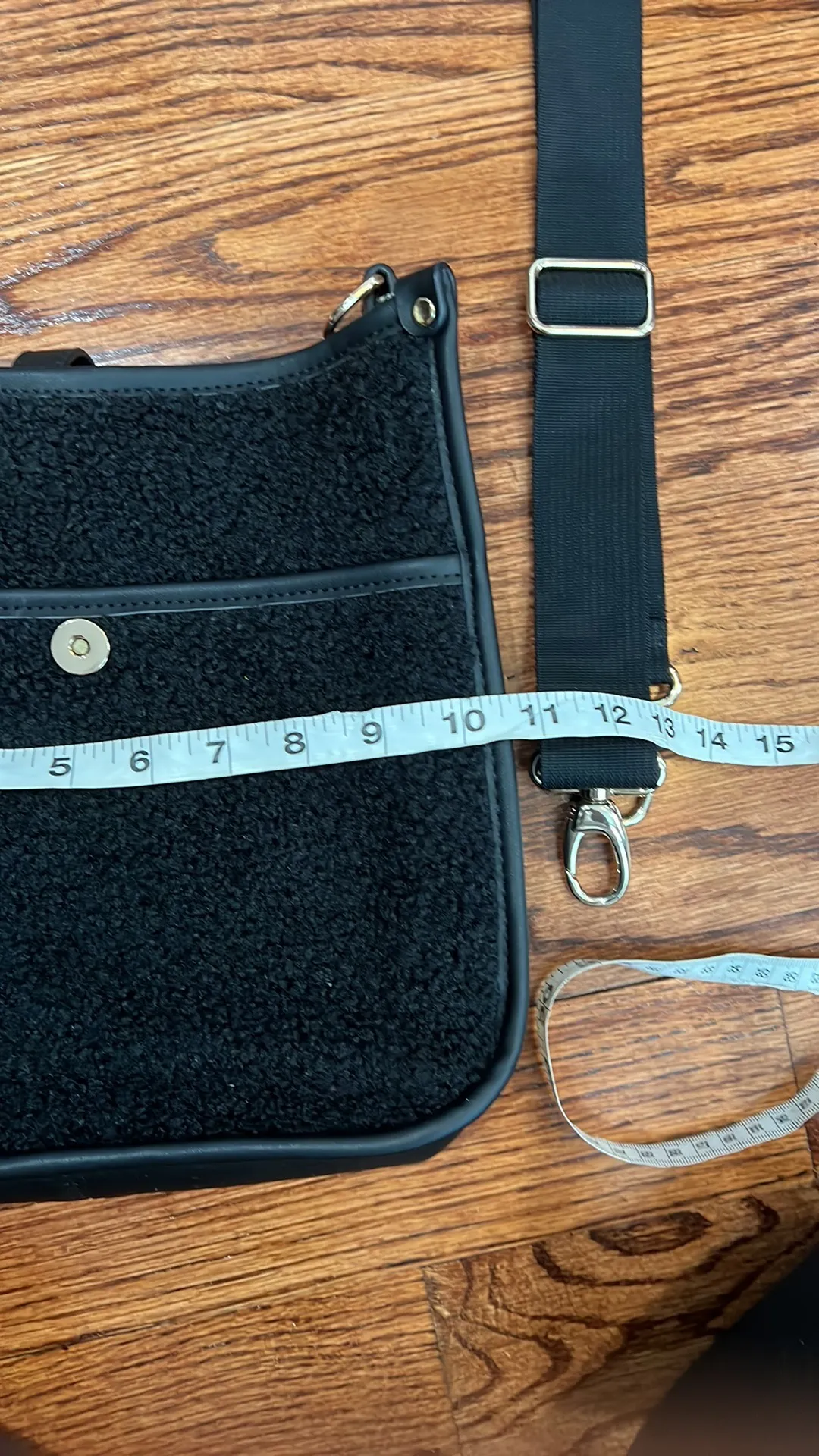 Black Plush Crossbody - Image 2