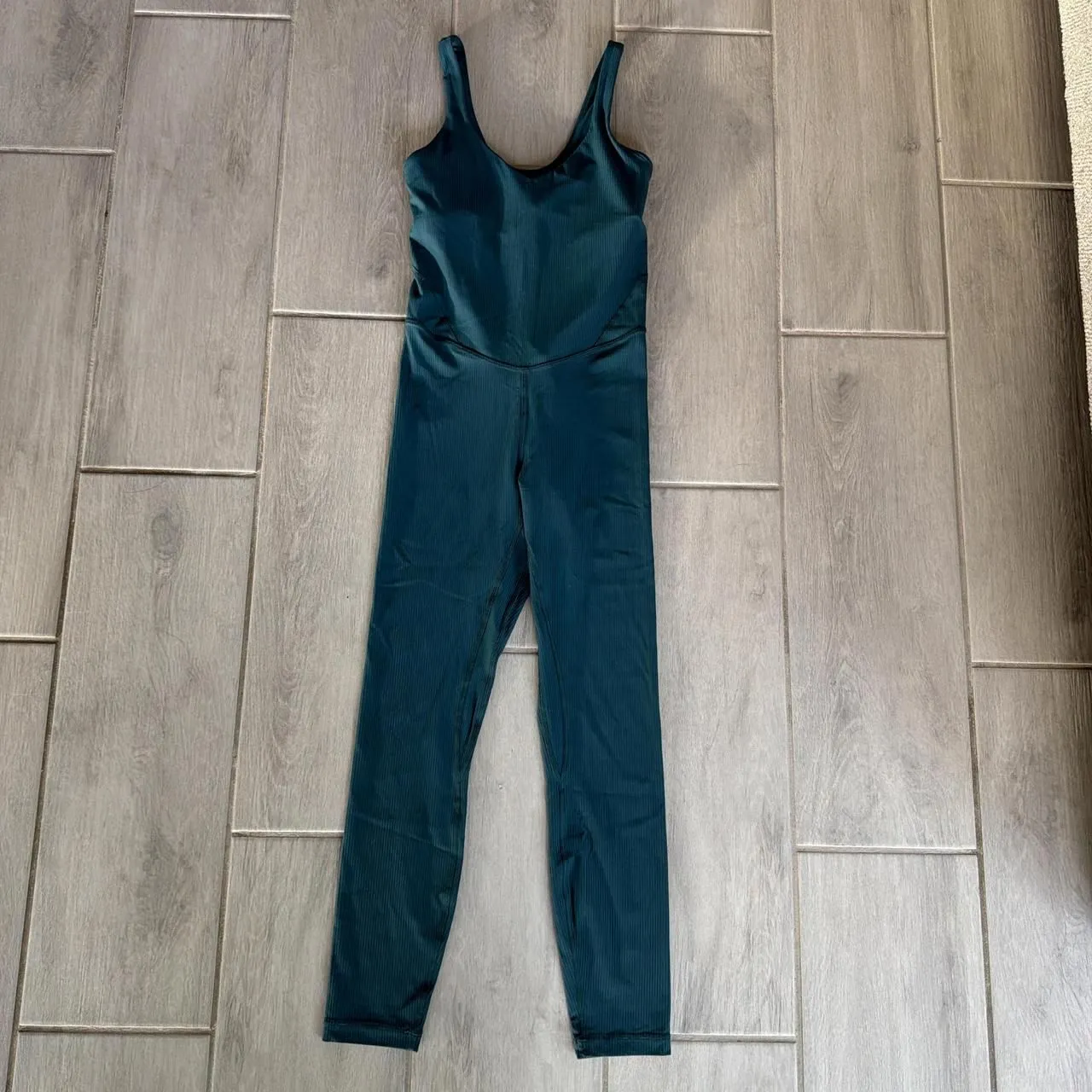 Lululemon Align 25" Ribbed Green Jasper Jumpsuit - Size 4 - Image 3