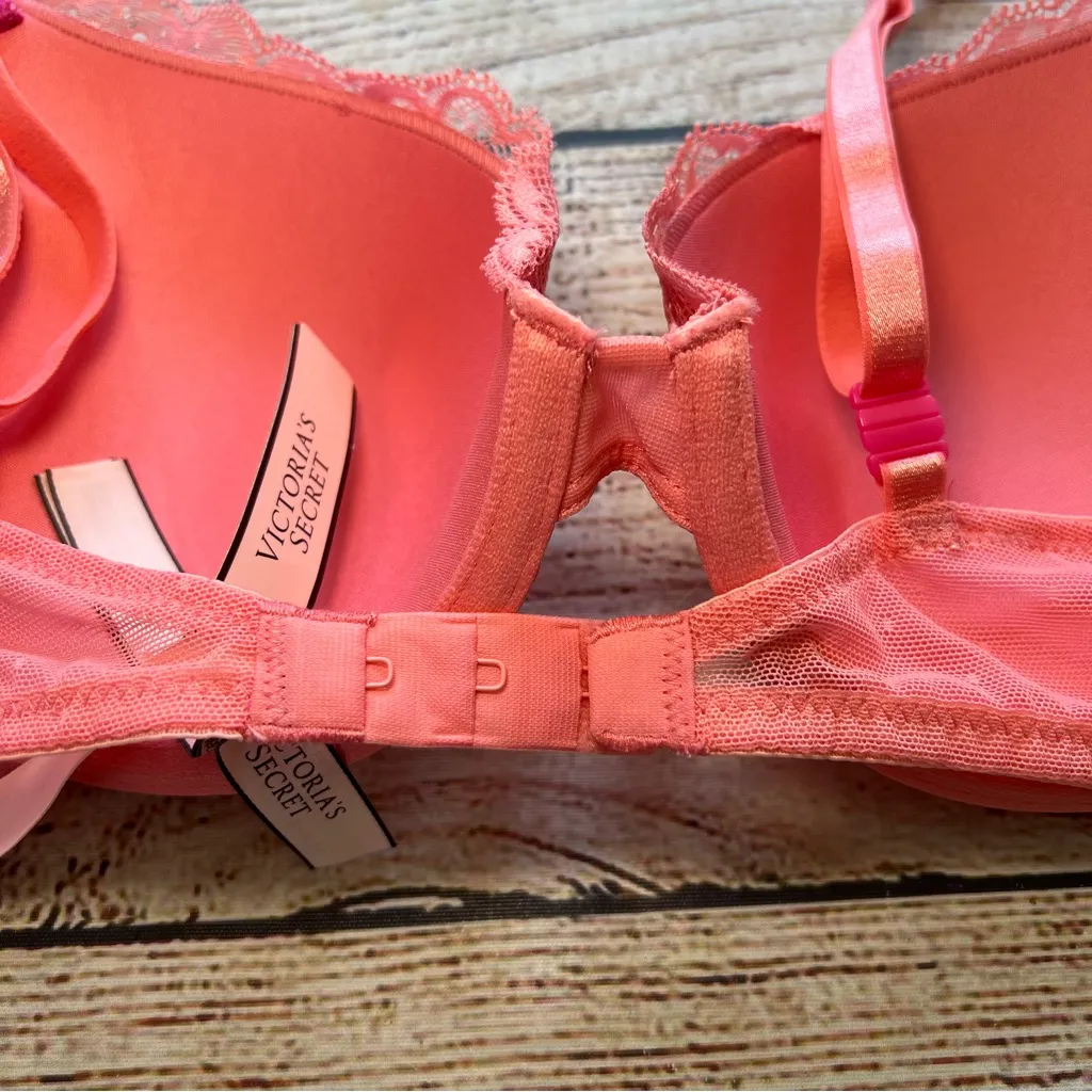 NEW Victoria's Secret Underwire Pink Lace Demi Bra Womens Size 36B Lined‎ NWT - Image 5