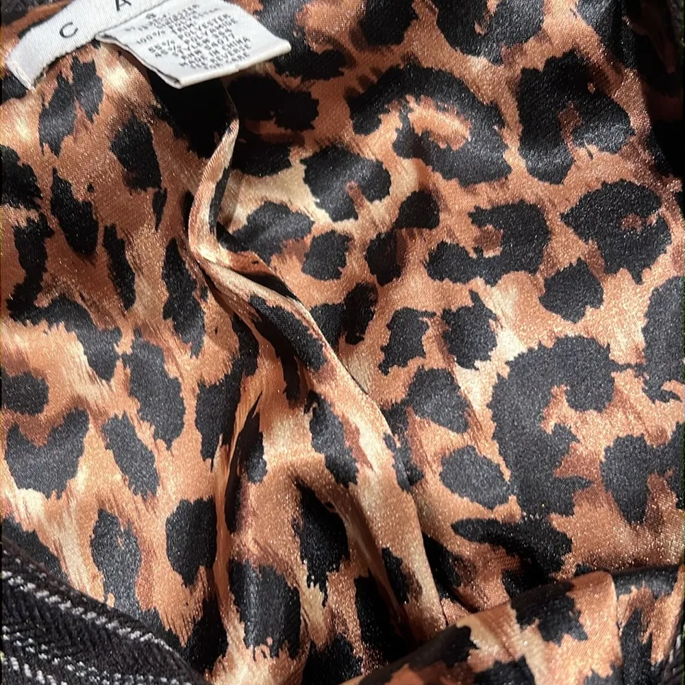 Joey Leopard lined blazer jacket pinstripe career Size 8 - Image 7