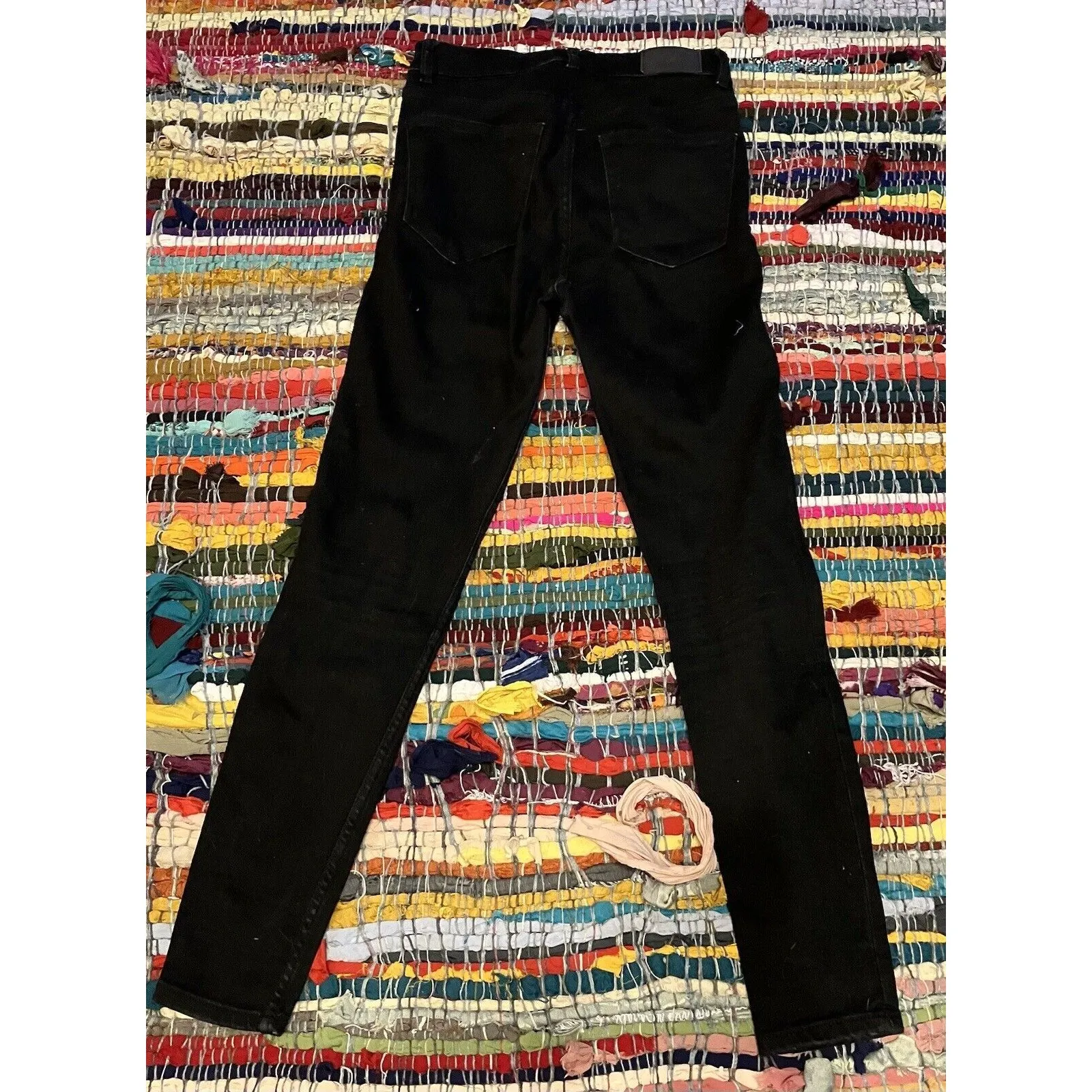 Zara Jeans Womens Womens Size 6 Slim Taper Ankle High-Rise Stretch Black - Image 5