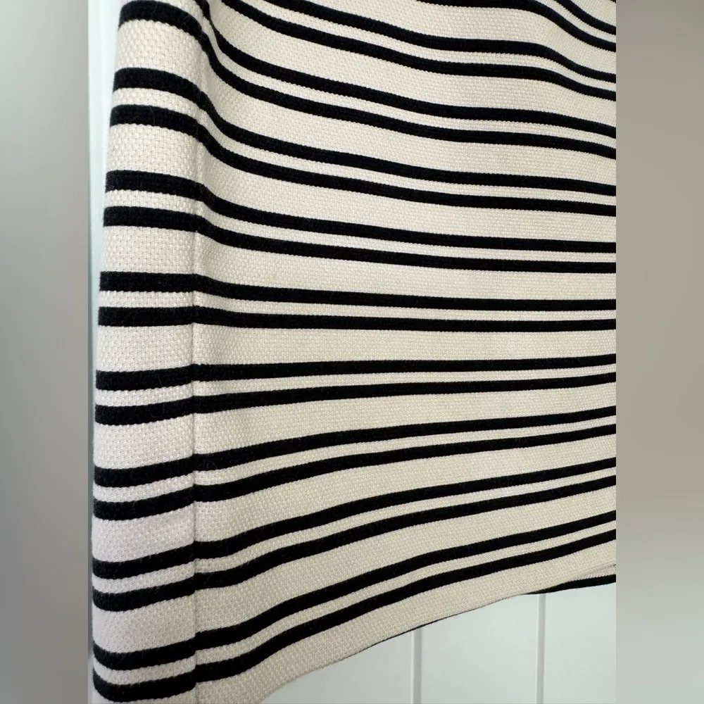 Ann Taylor LOFT Women’s Stripe Structured Cotton Pencil Skirt Size 10 - Image 4