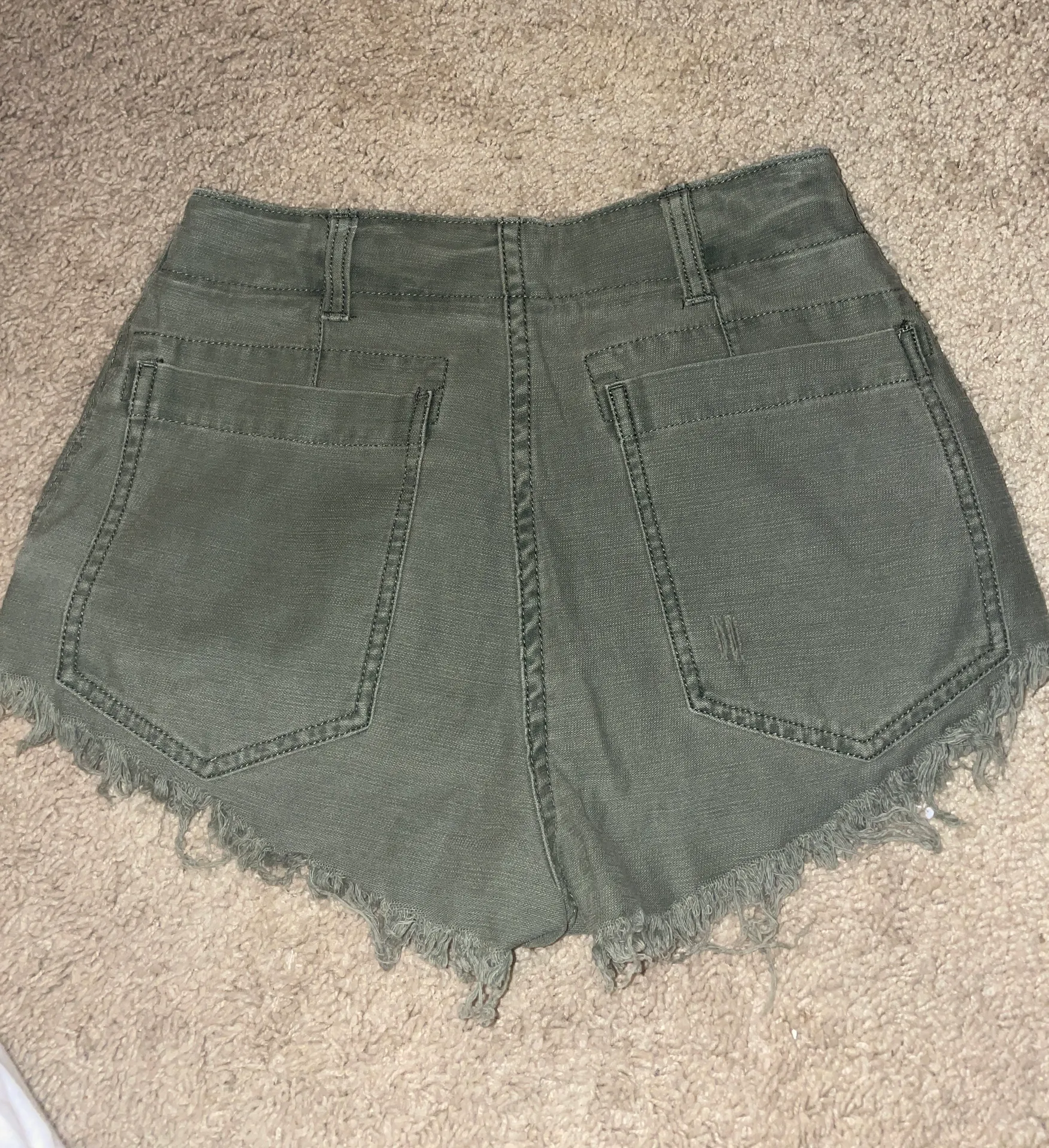Free People Army Green Shorts - Image 3