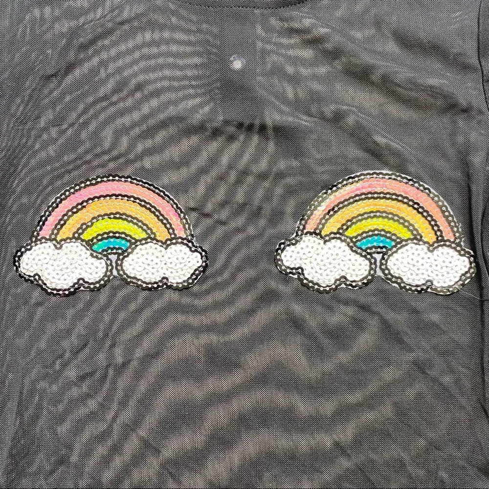 NEW  rainbow mesh body suit size small - Image 3