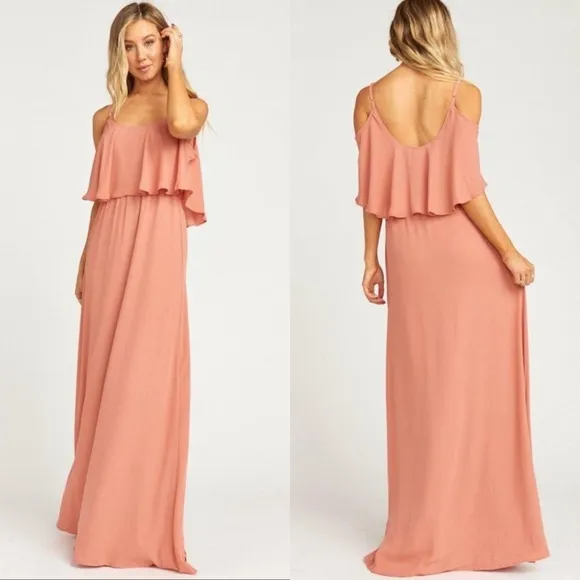 Show Me Your Mumu Caitlin Ruffle Maxi Dress Rustic - Image 2