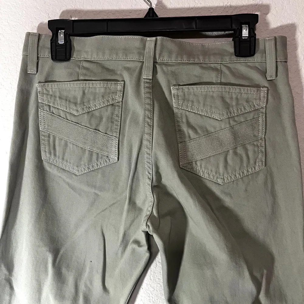 Juicy Couture jeans Women's sz 28 Sage Green Flare leg boot cut heart pocket Y2K - Image 8