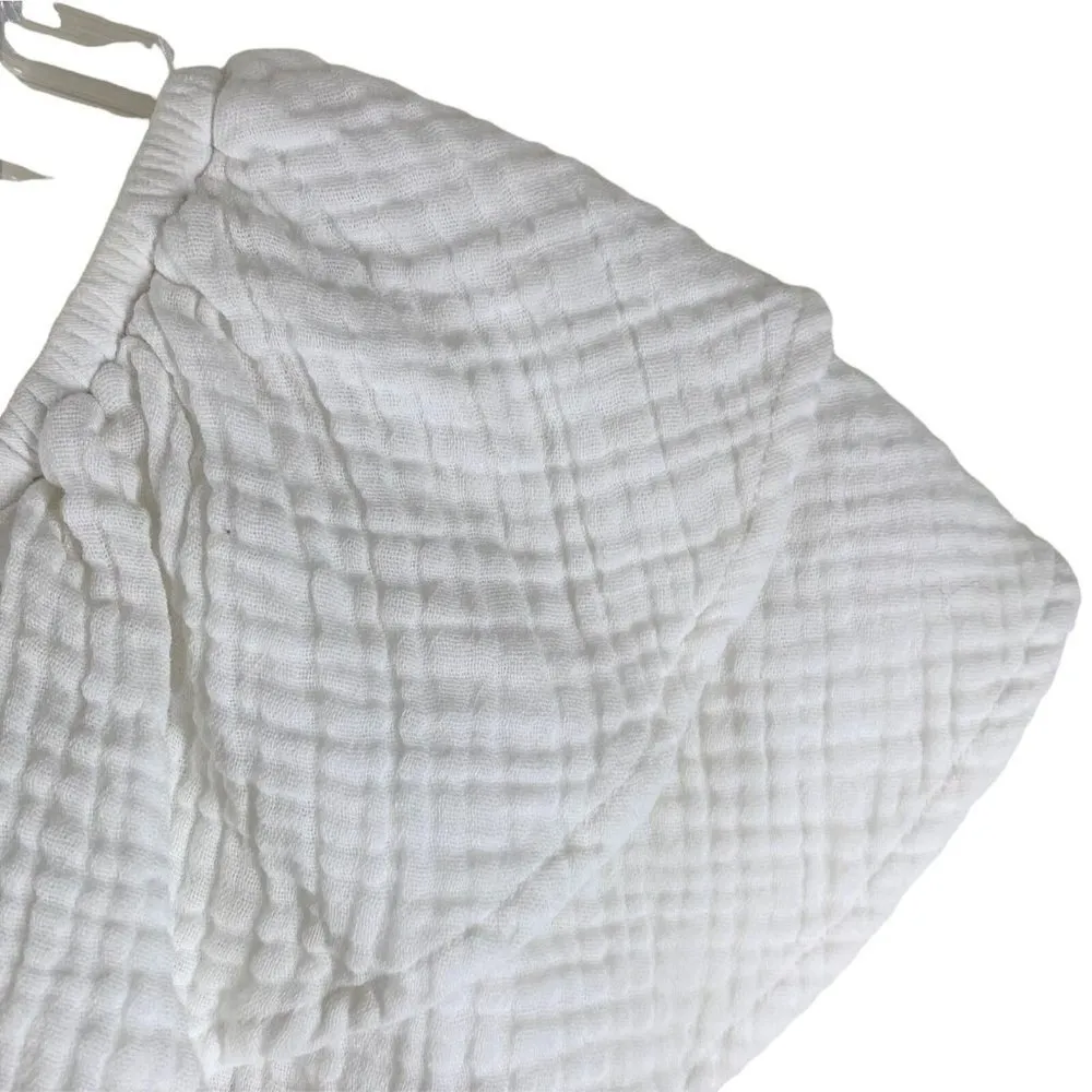 Show Me Your Mumu White Cotton Gauze KAYA Ruffled Crop Top Size XS - Image 3