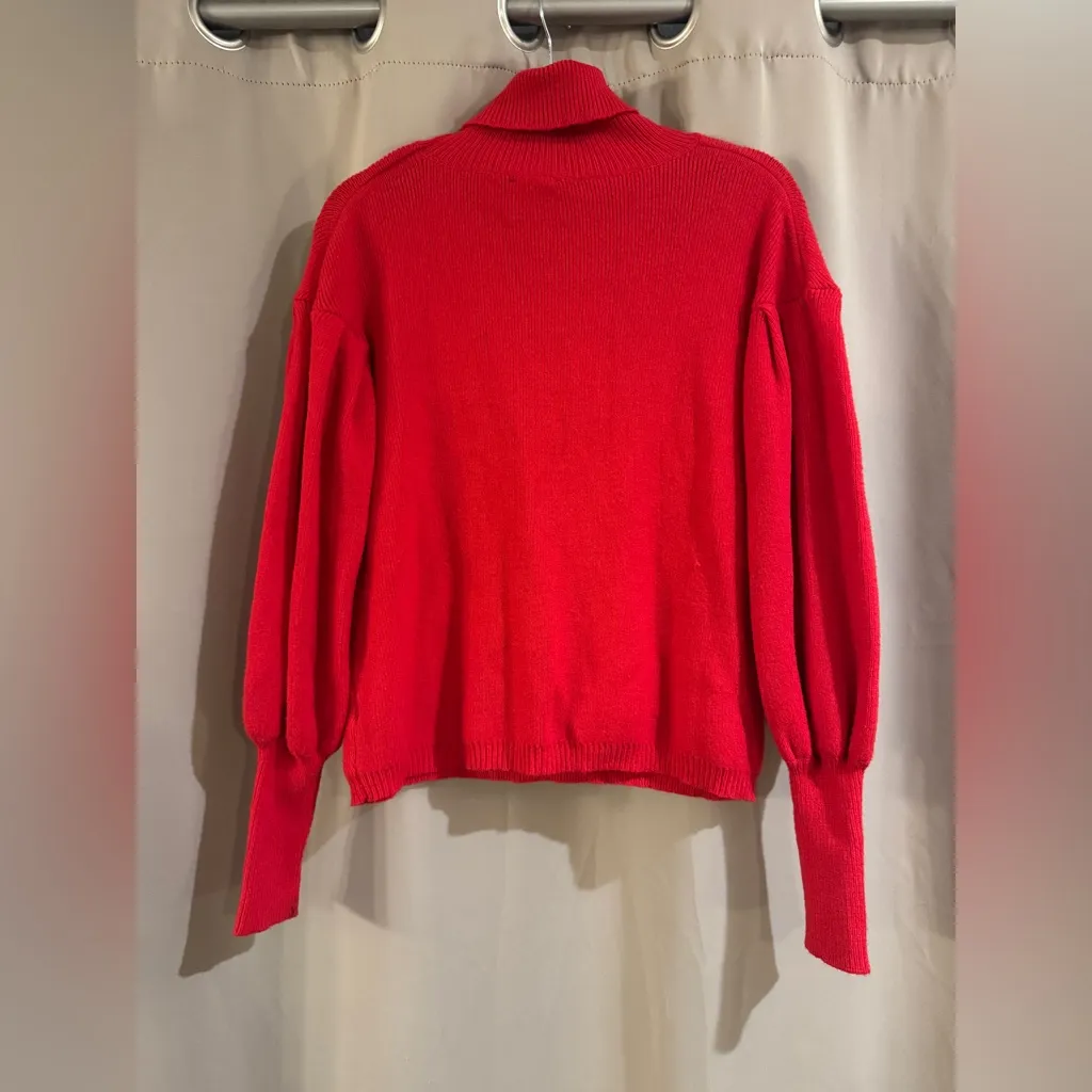 Aaron & Amber Red Turtleneck Sweater Size M - Image 2