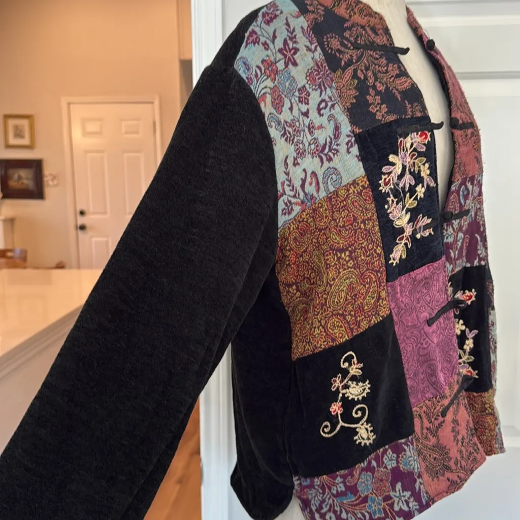 Vintage Y2K bohemian patchwork whimsigoth jacket - Image 11