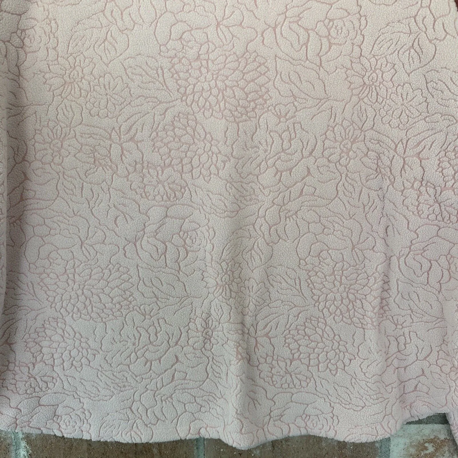 Vintage Oscar de la Renta Pink Floral Textured Sweater Large - Image 2