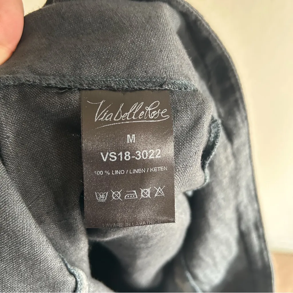 Via delle Rose Linen Harem Pants Lagenlook Drop - Image 6