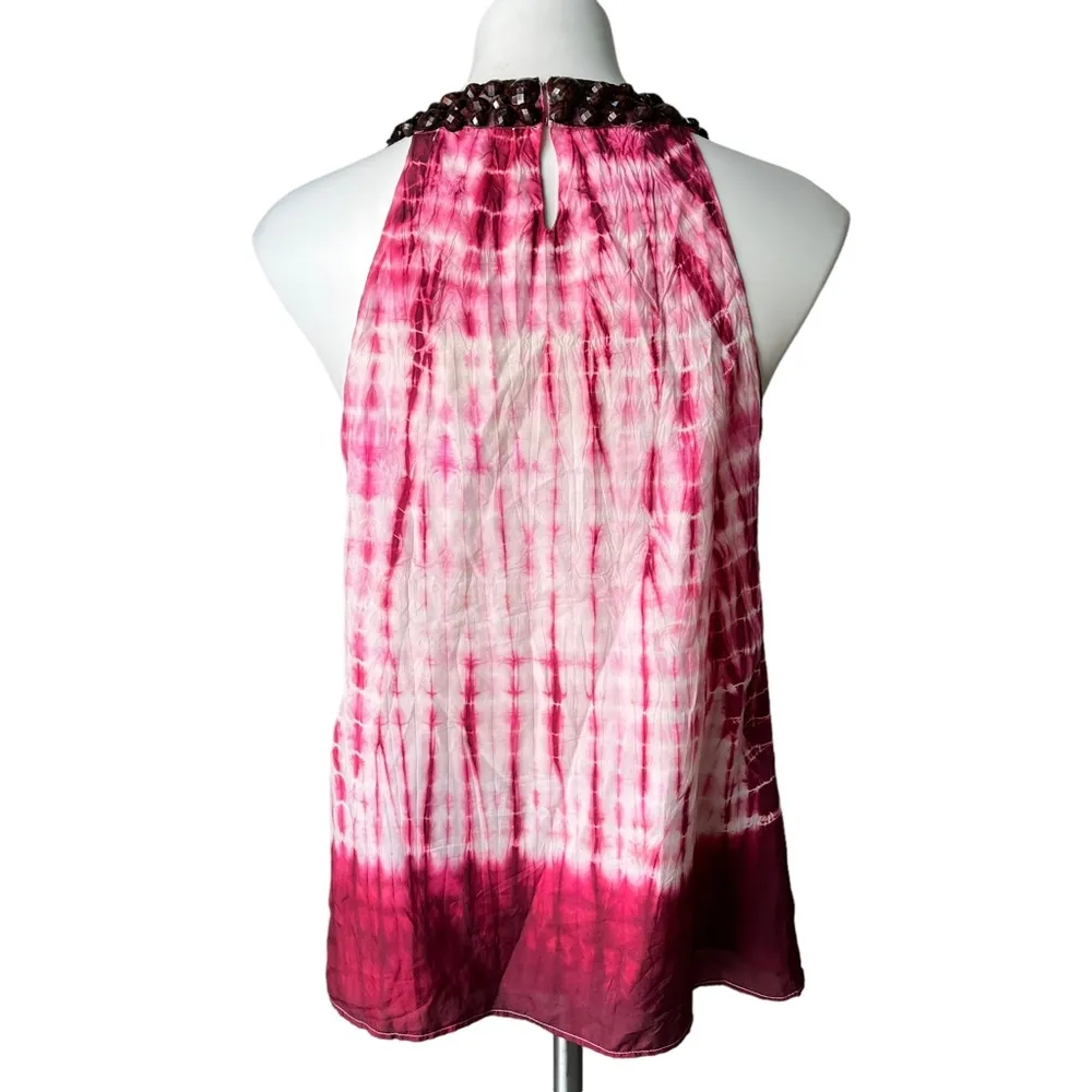 Velvet 100% Silk Tie Dye Racerback Blouse, Size S - Image 2