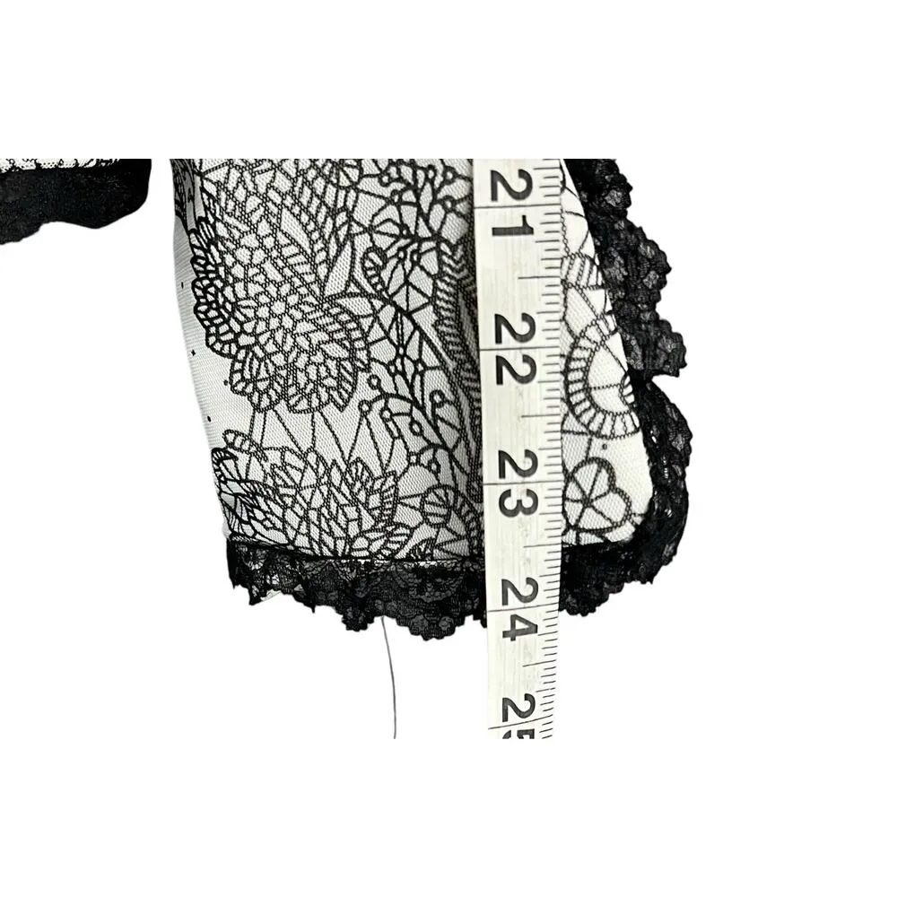 Alberto Makali Blazer Jacket Womens S White Black Floral Lace Trim Y2K Romantic - Image 11