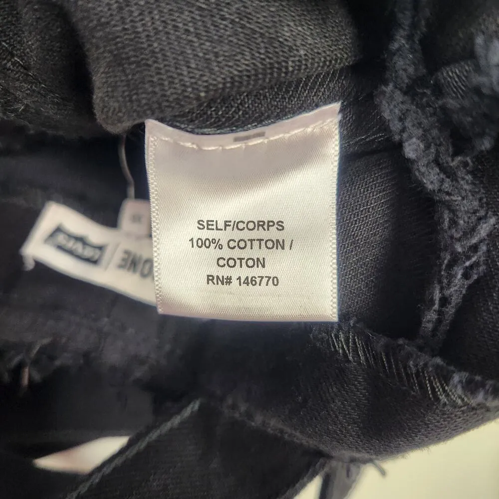 RE/DONE Levi’s Overall Denim Mini Dress Black Reworked Vintage Size XS NWT - Image 11