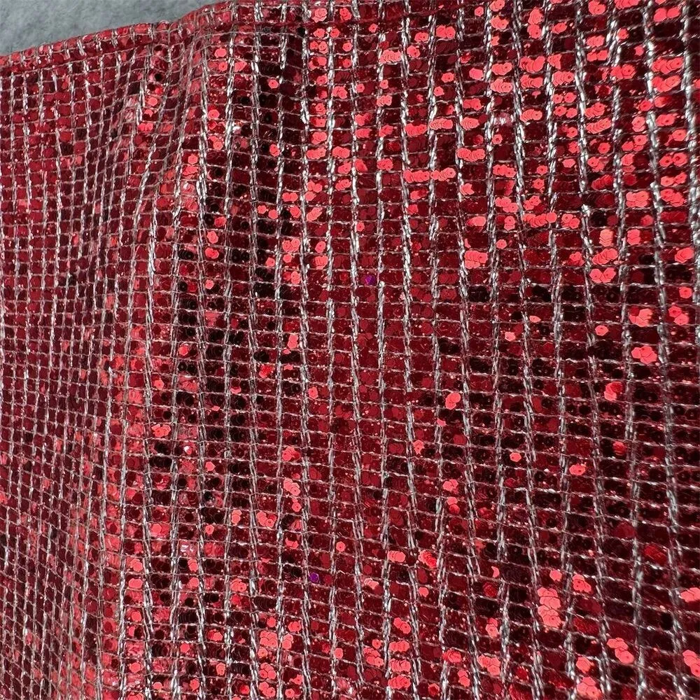 Red Glitter Trifold Wallet Clutch Evening Party Wedding - Image 4