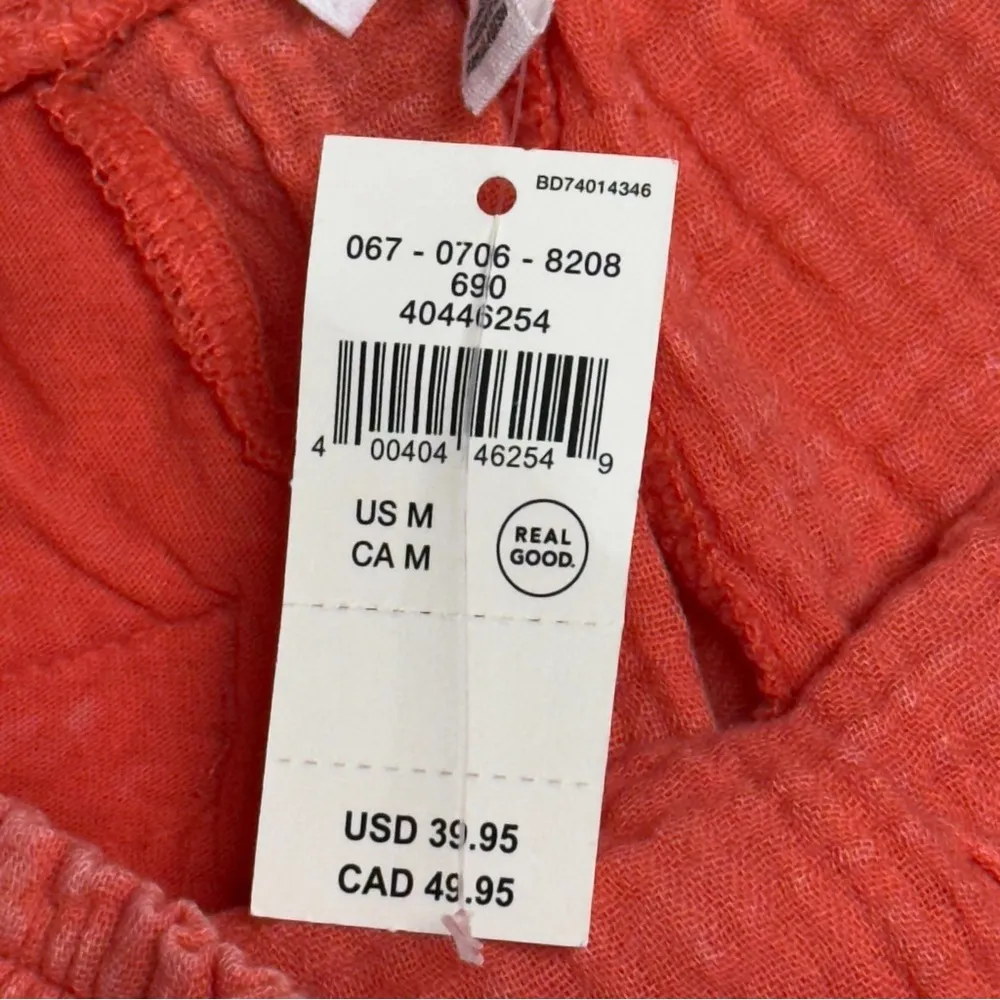 New Aerie Gauzy High-Waisted Shorts Resort Red Size Medium Beach Lounge Travel - Image 15