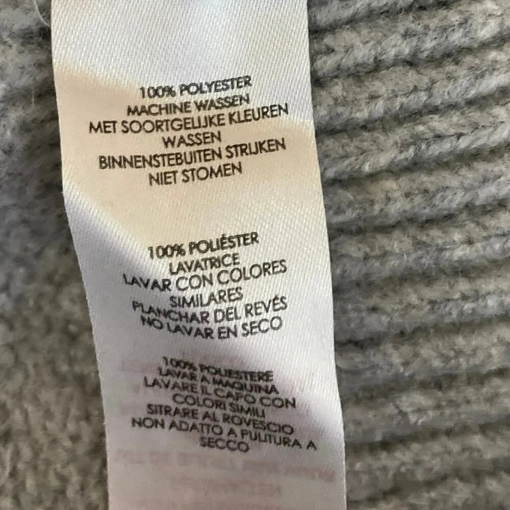 Nasty Gal Gray Ribbed Knit Square Neck Stretch Cozy Sweater Cropped Top Size S - Image 5