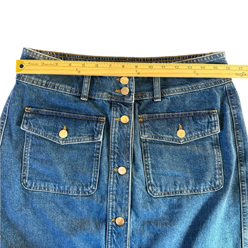 Harper Heritage Denim‎ Mini Skirt with Button Detail - Image 3