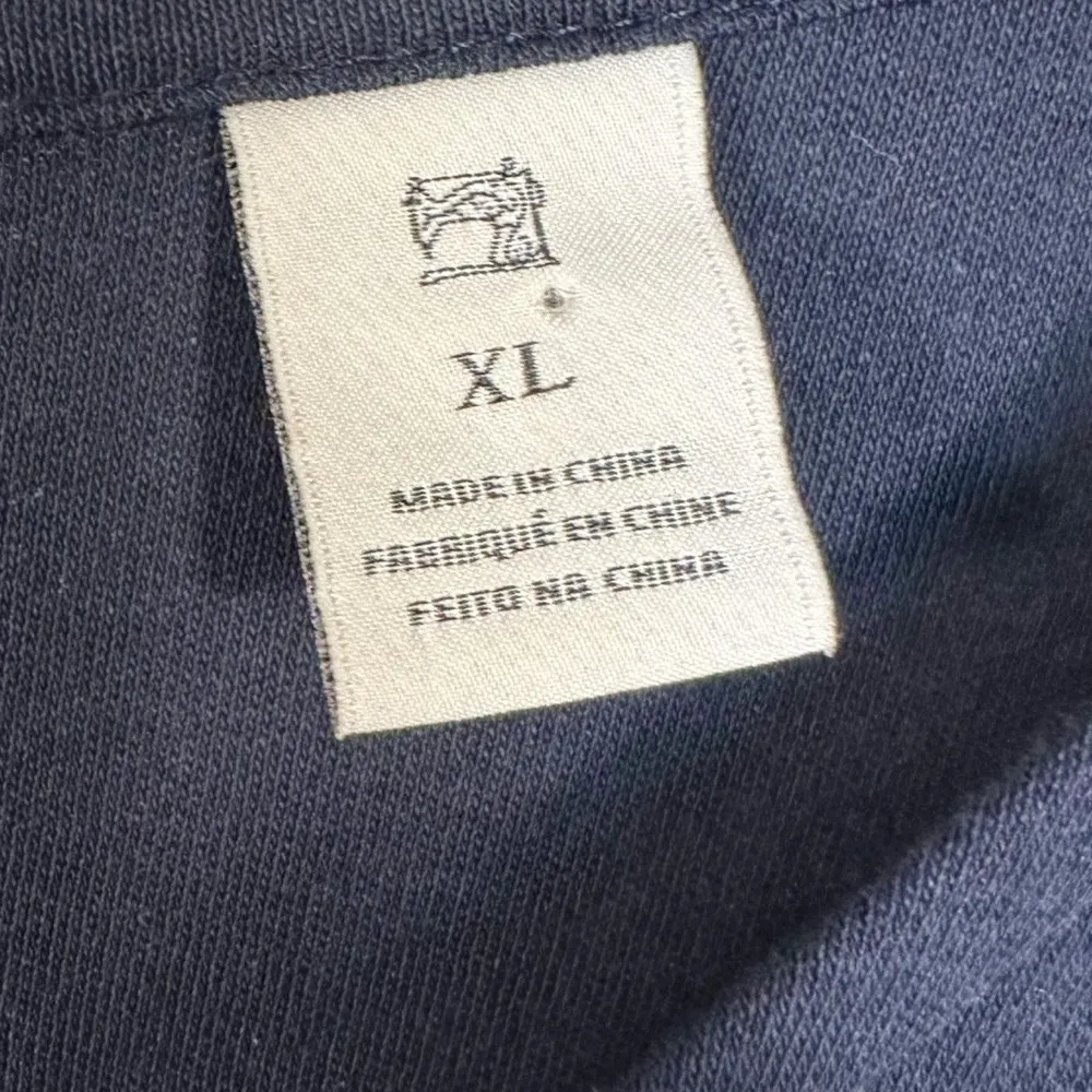 Scotch & Soda Navy Blue Ruffled Flutter Sleeve Sheath Dress Size XL Preppy - Image 7